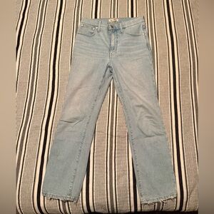 Madewell Slim Demi-Boot Jeans in Light Blue
